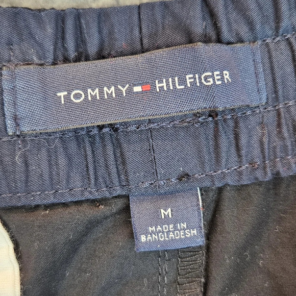 Tommy Hilfiger Mens Black Tie Elastic Waist Cotton Leisure Pants Sz M - Picture 7 of 13